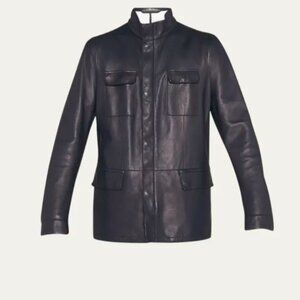 Giorgio Armani lambs leather field jacket